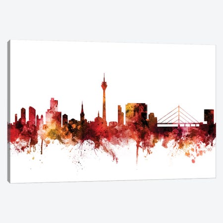 Düsseldorf, Germany Skyline Canvas Print #MTO1330} by Michael Tompsett Canvas Art