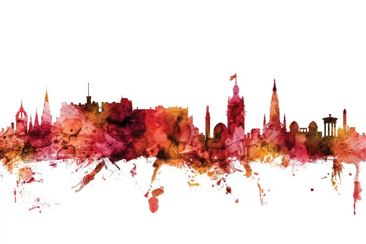 Rusted Edinburgh, Scotland Skyline by Michael Tompsett wall art
