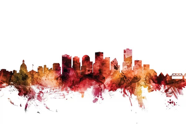 Alberta: Rusted Edmonton, Canada Skyline by Michael Tompsett