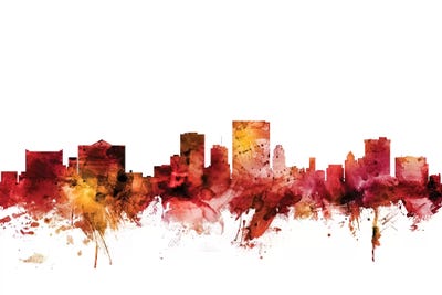 Rusted El Paso, Texas Skyline by Michael Tompsett multi panel art