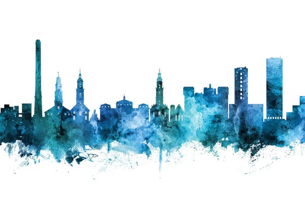 Blue Erlangen, Germany Skyline