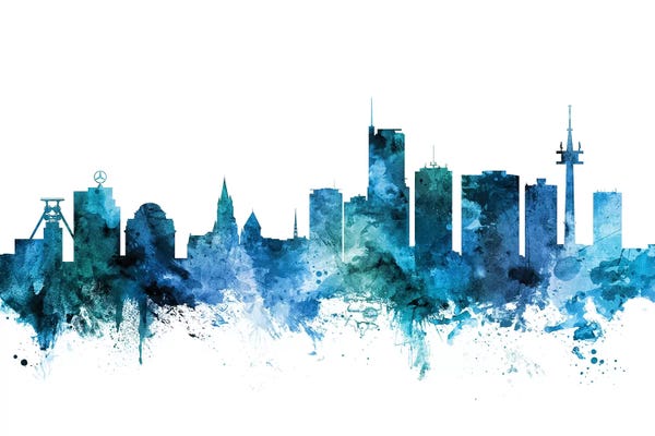 Blue Essen, Germany Skyline