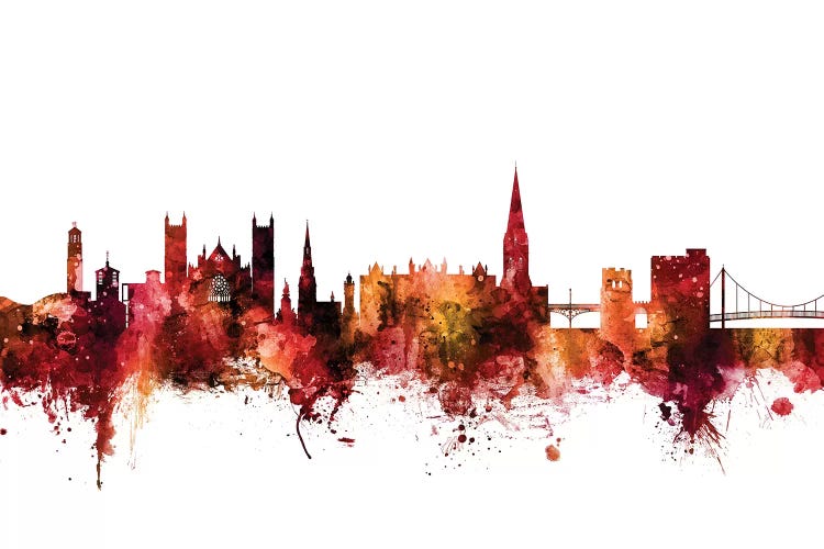 Rusted Exeter, England Skyline by Michael Tompsett wall art