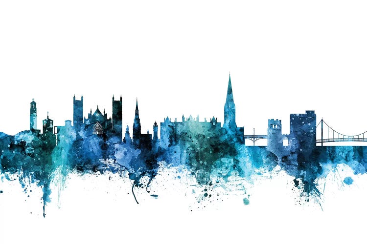 Blue Exeter, England Skyline