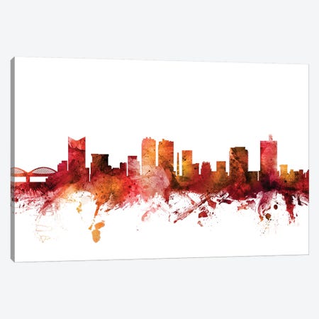 Fort Worth, Texas Skyline Canvas Print #MTO1348} by Michael Tompsett Art Print