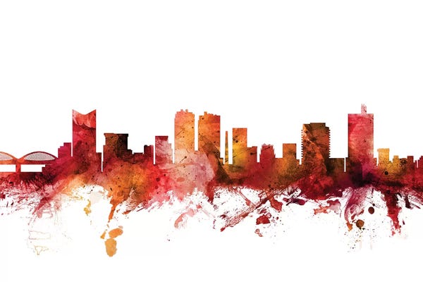Fort Worth: Rusted Fort Worth, Texas Skyline by Michael Tompsett