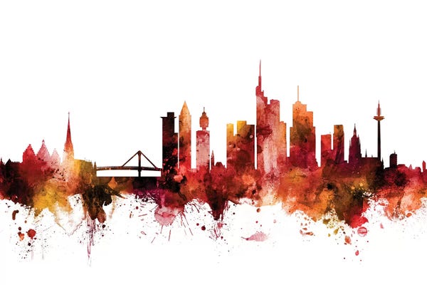 Frankfurt: Rusted Frankfurt, Germany Skyline by Michael Tompsett