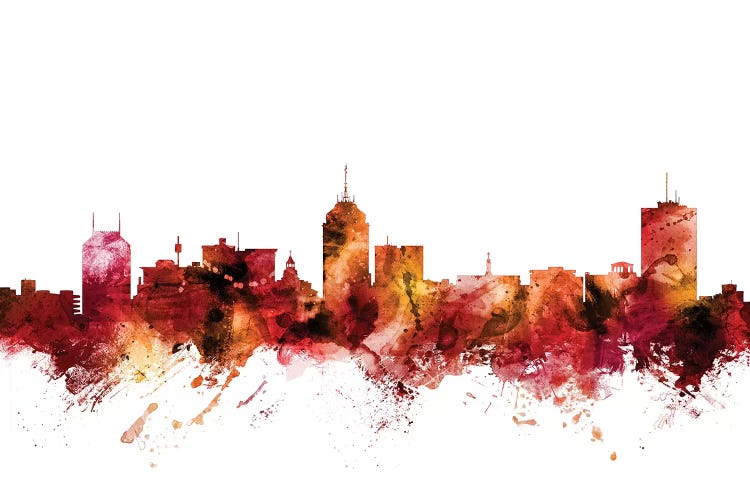 Rusted Fresno, California Skyline by Michael Tompsett wall art