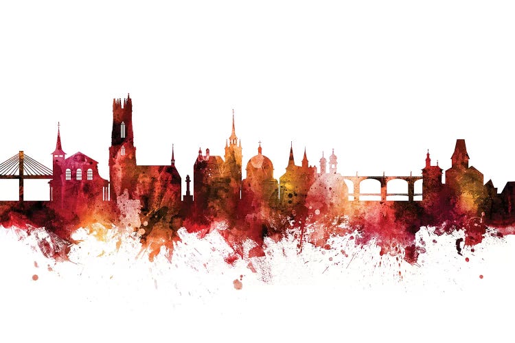 Rusted Fribourg, Switzerland Skyline by Michael Tompsett wall art