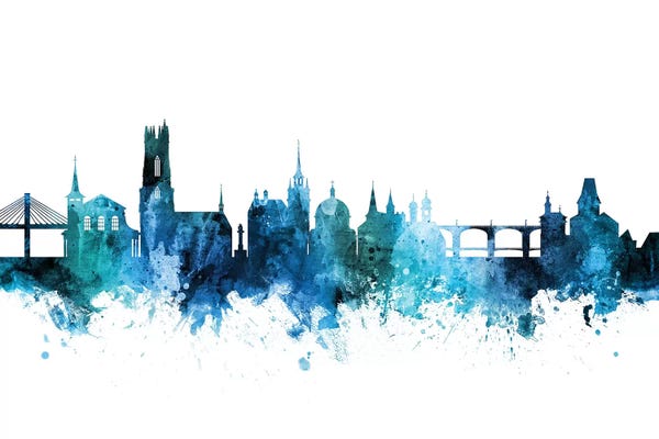 Blue Fribourg, Switzerland Skyline