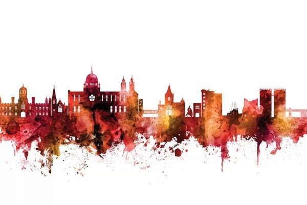 Galway: Rusted Galway, Ireland Skyline by Michael Tompsett