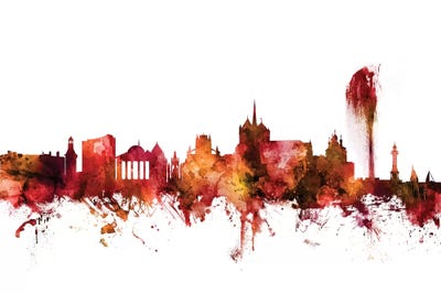 Rusted Geneva, Switzerland Skyline by Michael Tompsett framed wall art