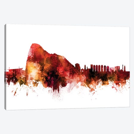 Gibraltar Skyline Canvas Print #MTO1361} by Michael Tompsett Canvas Print