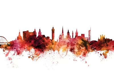 Rusted Glasgow, Scotland Skyline by Michael Tompsett framed wall art