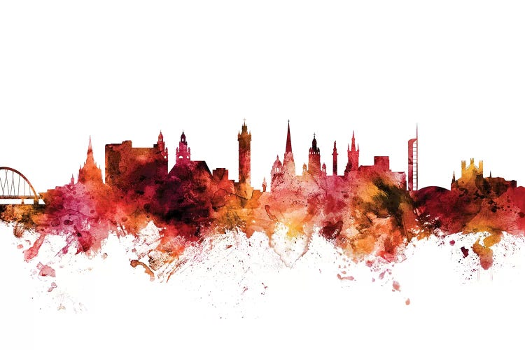 Rusted Glasgow, Scotland Skyline by Michael Tompsett wall art
