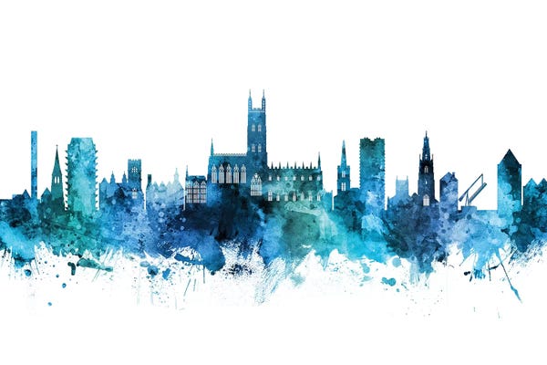 Blue Gloucester, England Skyline