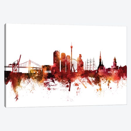 Gothenburg, Sweden Skyline Canvas Print #MTO1366} by Michael Tompsett Canvas Wall Art