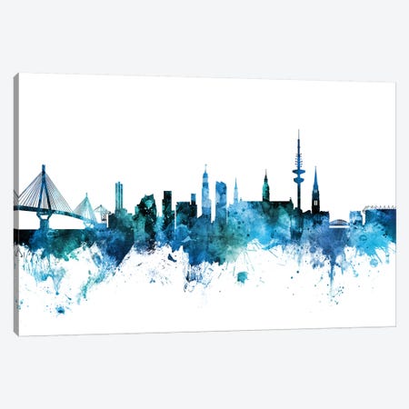 Hamburg, Germany Skyline Canvas Print #MTO1374} by Michael Tompsett Art Print