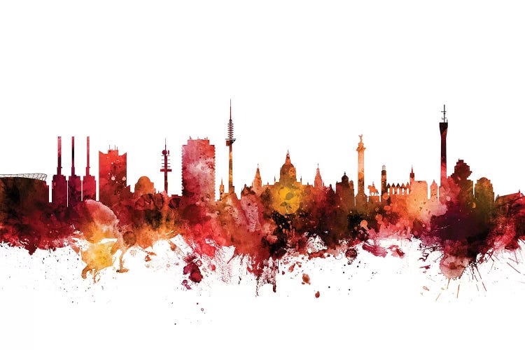 Rusted Hannover, Germany Skyline by Michael Tompsett wall art
