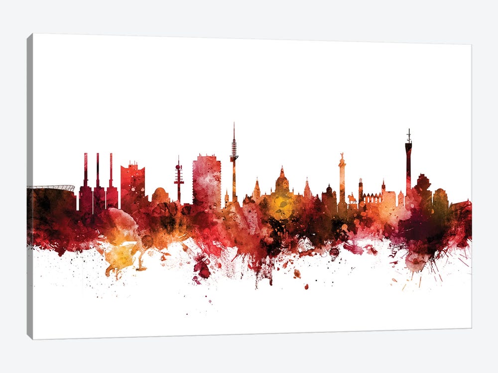 Hannover, Germany Skyline by Michael Tompsett 1-piece Canvas Wall Art