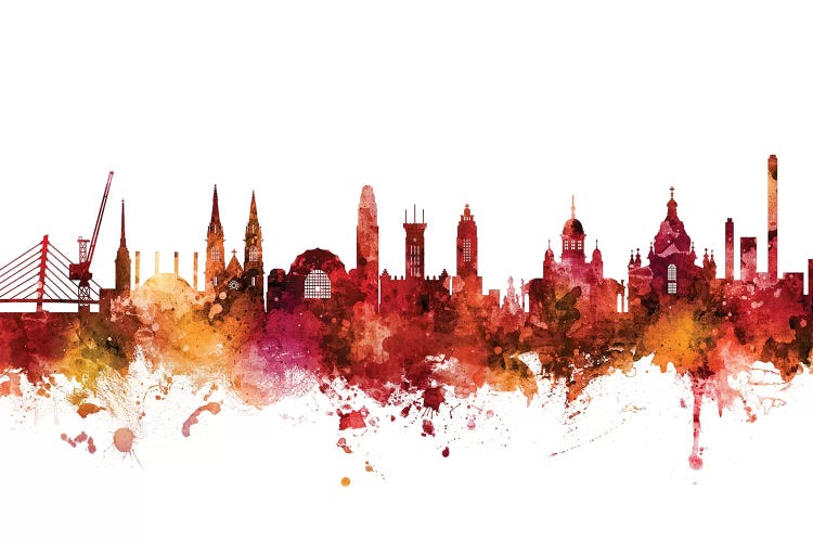 Rusted Helsinki, Finland Skyline by Michael Tompsett wall art