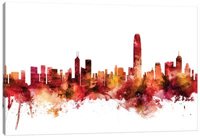 Hong Kong Skyline Canvas Art Print - China Art