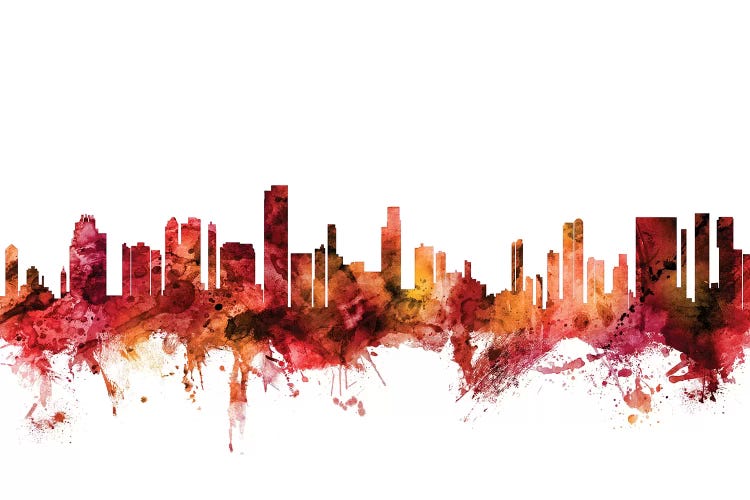 Rusted Honolulu, Hawaii Skyline by Michael Tompsett wall art