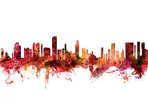 Honolulu: Rusted Honolulu, Hawaii Skyline by Michael Tompsett