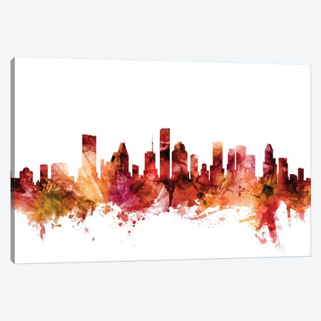Houston, Texas Skyline Canvas Print #MTO1388} by Michael Tompsett Canvas Art Print