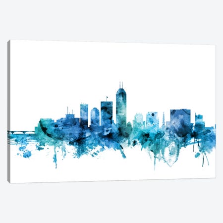 Indianapolis, Indiana Skyline Canvas Print #MTO1391} by Michael Tompsett Canvas Artwork