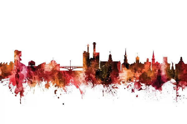 Iowa: Rusted Iowa City, Iowa Skyline by Michael Tompsett