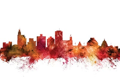 Rusted Jackson, Mississippi Skyline by Michael Tompsett art print