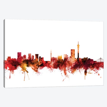 Johannesburg, South Africa Skyline Canvas Print #MTO1404} by Michael Tompsett Art Print