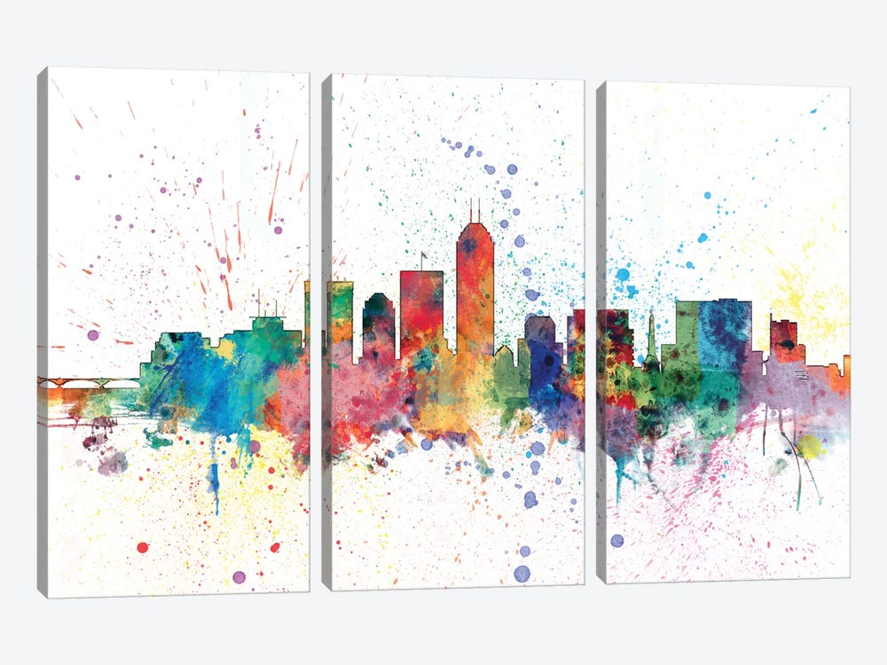 Indianapolis, Indiana, USA by Michael Tompsett 3-piece Canvas Art