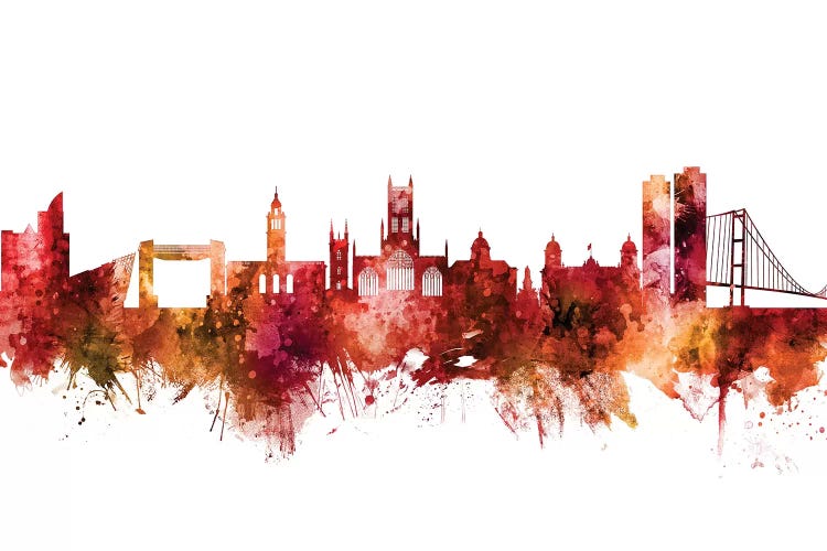 Rusted Kingston upon Hull, England Skyline by Michael Tompsett wall art