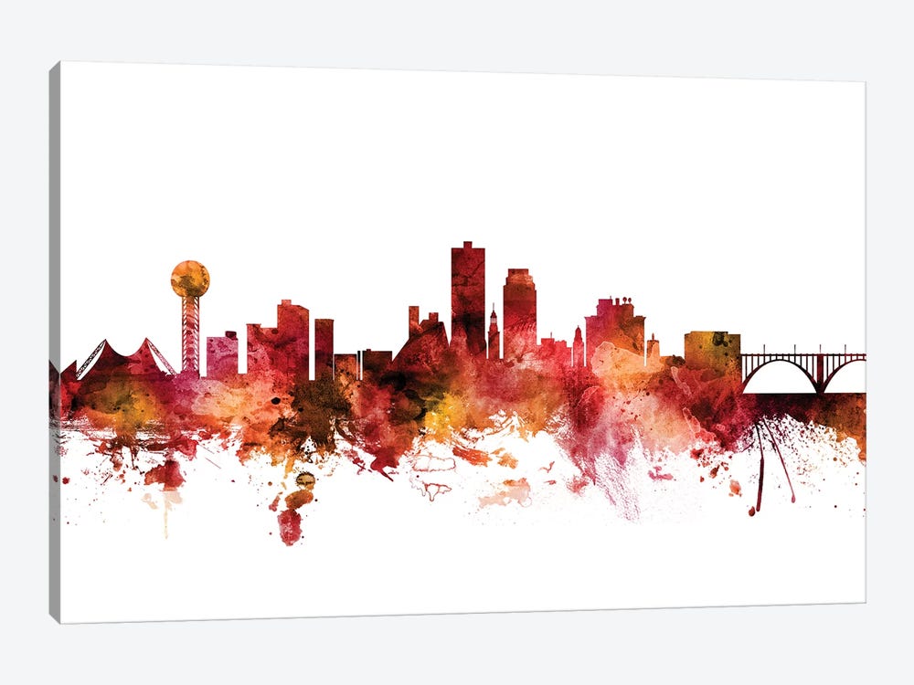Knoxville, Tennessee Skyline by Michael Tompsett 1-piece Canvas Wall Art