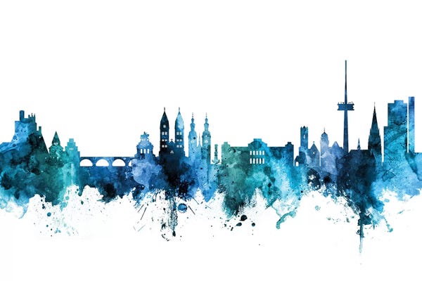 Blue Koblenz, Germany Skyline