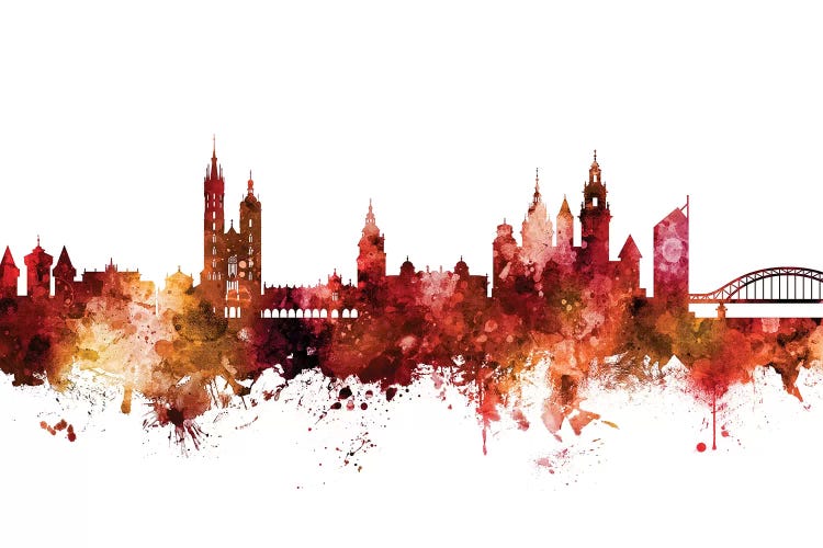 Rusted Krakow, Poland Skyline