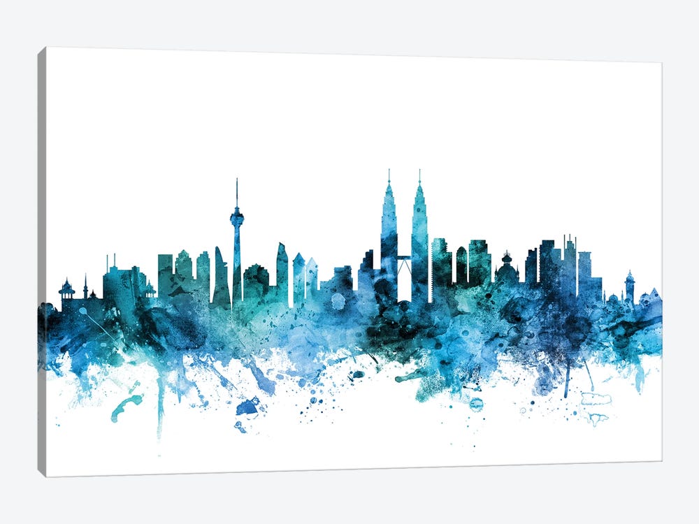Kuala Lumpur, Malaysia Skyline by Michael Tompsett 1-piece Canvas Art