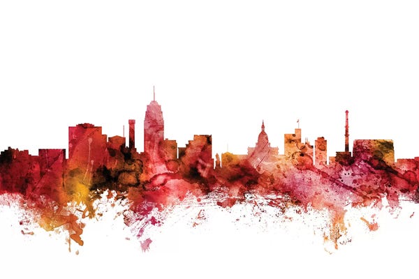 Lansing: Rusted Lansing, Michigan Skyline by Michael Tompsett