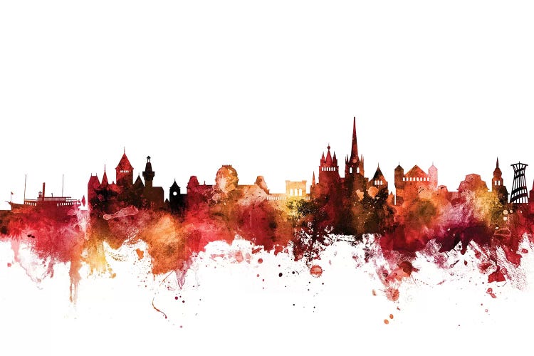 Rusted Lausanne, Switzerland Skyline by Michael Tompsett wall art