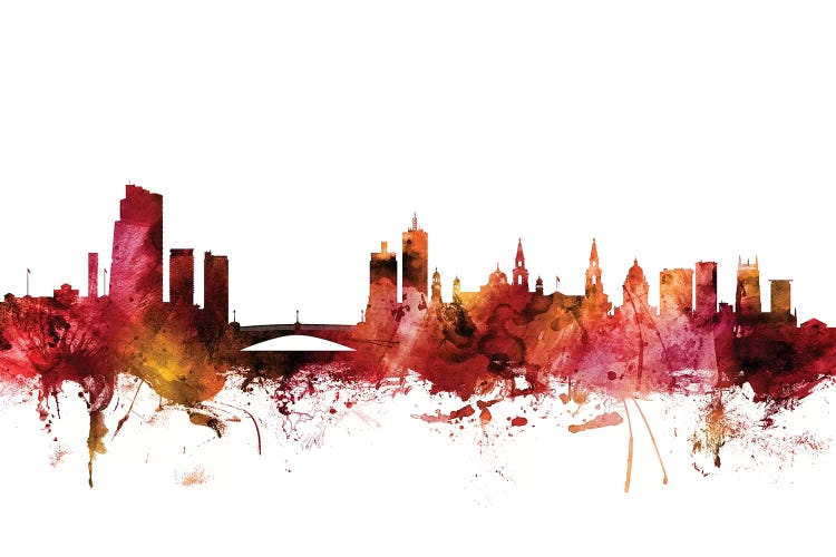 Leeds, England Skyline by Michael Tompsett wall art