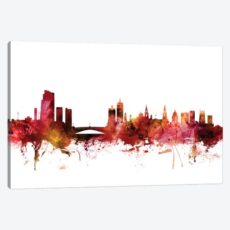 Leeds, England Skyline Canvas Print #MTO1426} by Michael Tompsett Canvas Art Print