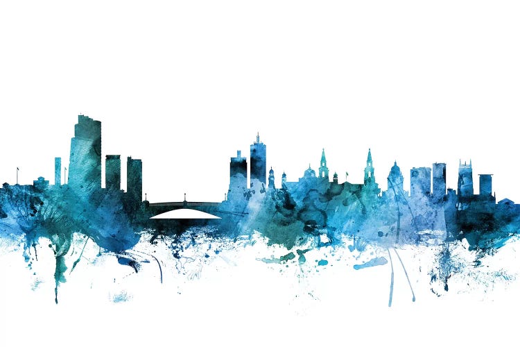 Blue Leeds, England Skyline