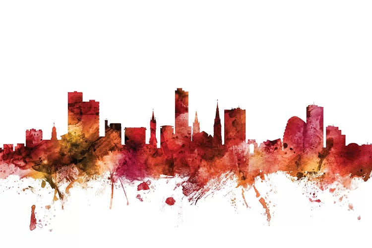 Rusted Leicester, England Skyline by Michael Tompsett wall art
