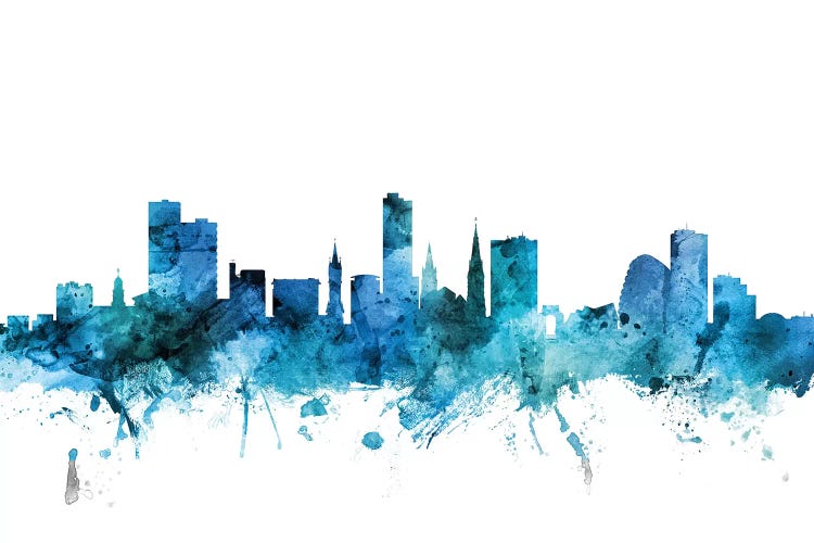 Blue Leicester, England Skyline
