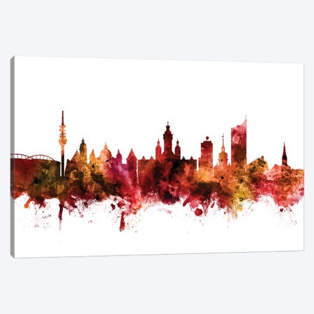 Leipzig, Germany Skyline Canvas Print #MTO1430} by Michael Tompsett Canvas Print