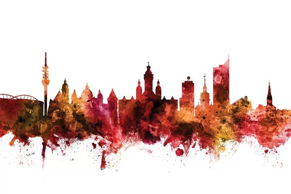 Rusted Leipzig, Germany Skyline
