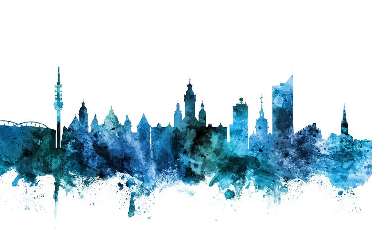 Leipzig, Germany Skyline by Michael Tompsett wall art