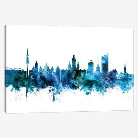Leipzig, Germany Skyline Canvas Print #MTO1431} by Michael Tompsett Canvas Print